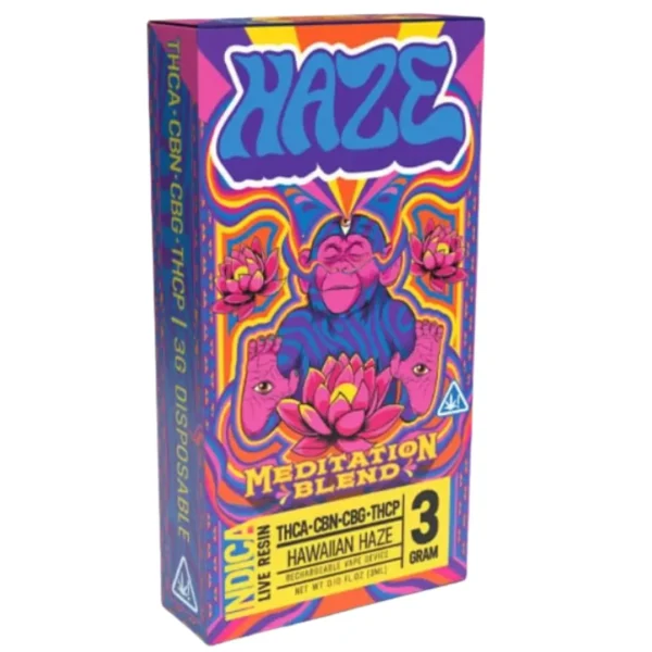 🌠Vape HAZE Meditation Blend – Indica | THCA + CBN + CBG + THCP